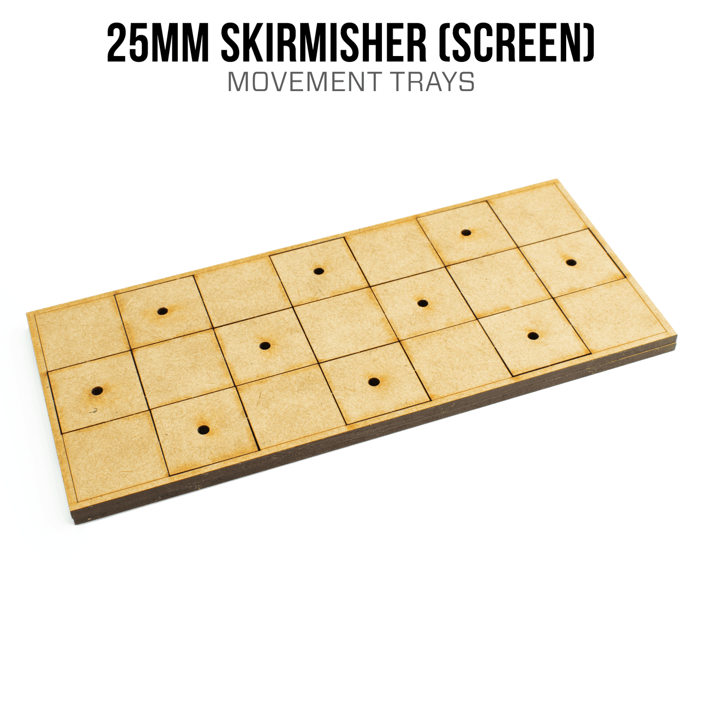 25mm Skirmisher (Screen) Movement Trays - 1 / 5 / Blank