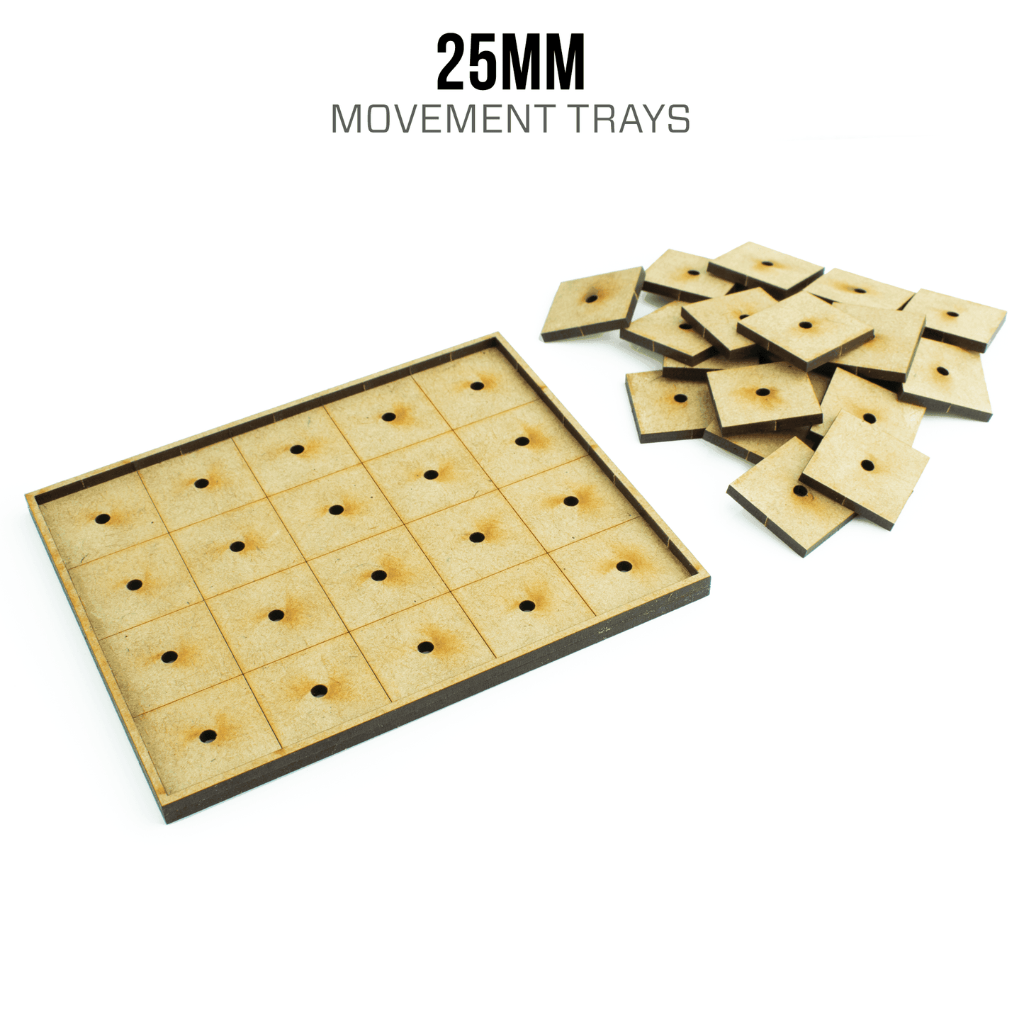25mm Infantry Movement Trays - 4 / 1 / Blank