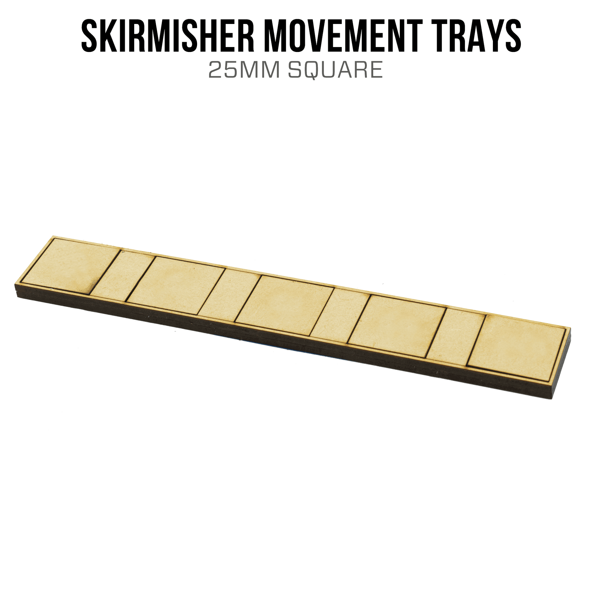 Skirmisher Movement Trays - 25mm Square / Blank