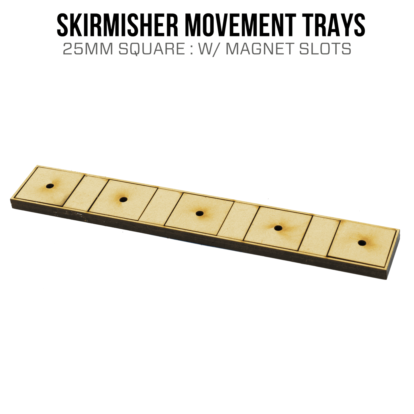 Skirmisher Movement Trays - 25mm Square / Blank
