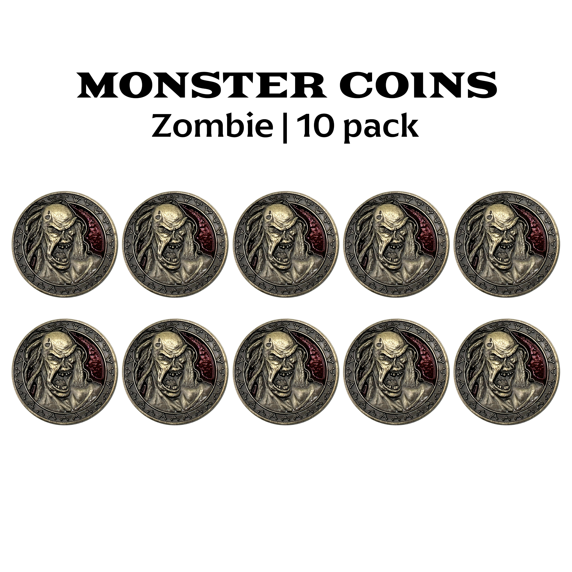 Monster Coins - Zombies - 10 Pack