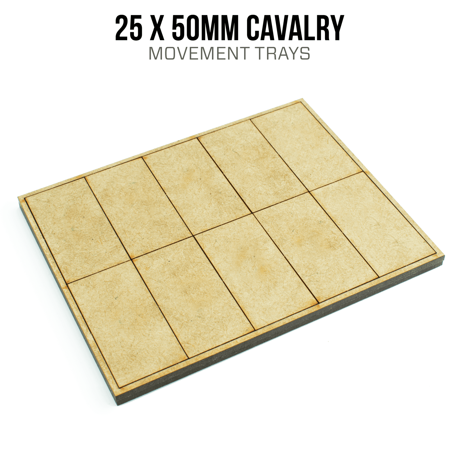 25mm x 50mm Cavalry Movement Trays - 1 / 4 / Blank