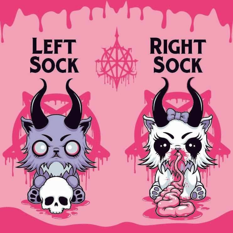 FootClothes x Aborted Bubblegum Death Kitty Crew Socks - 