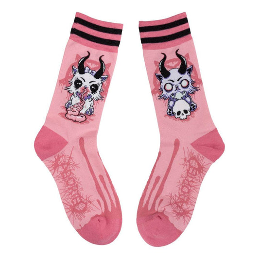 FootClothes x Aborted Bubblegum Death Kitty Crew Socks - 