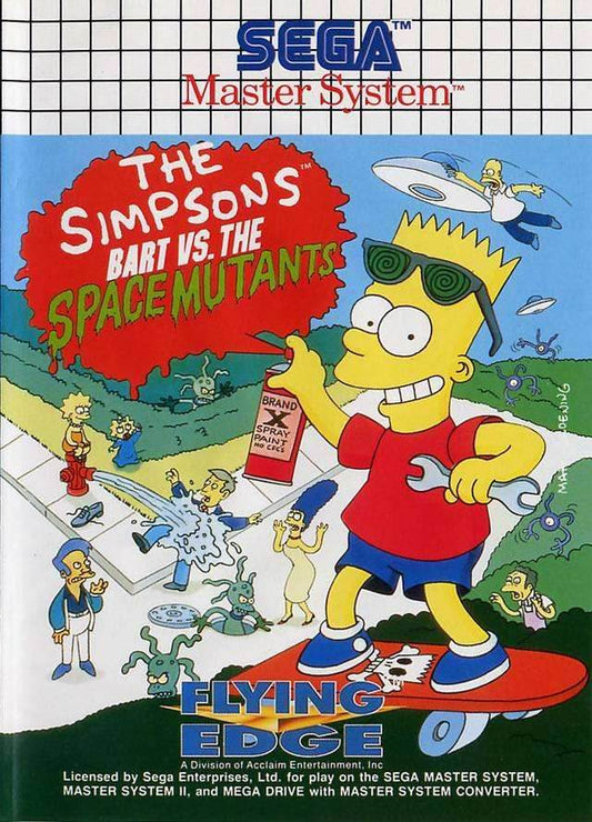 The Simpsons Bart vs the Space Mutants (Sega Master System) - Game Manual Only