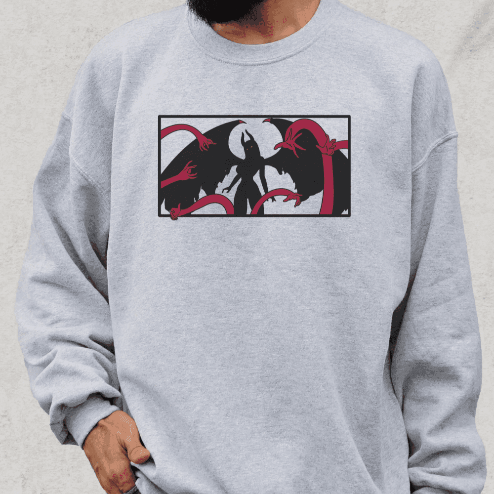 Demon Robin Premium Unisex Anime Crewneck Sweatshirt - Sport Grey / S