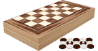 Backgammon - 19" American Walnut Decoupage Backgammon Set