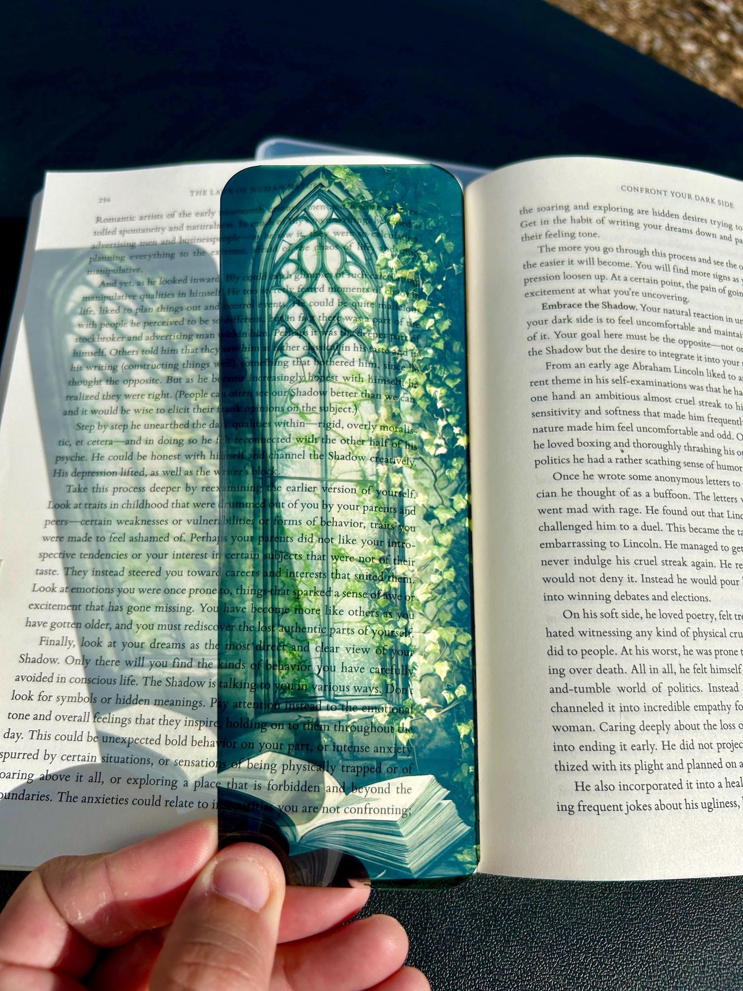 Gothic Window Bookmark | Ivy Castle | Fantasy Book Art | Stained Glass Bookmark