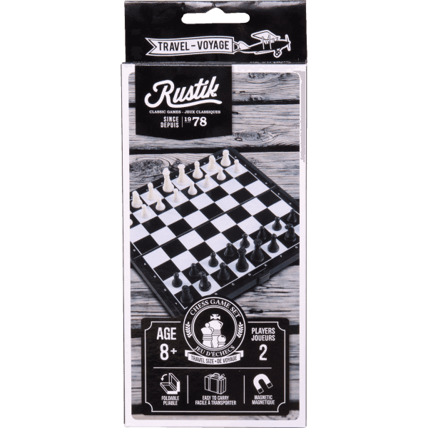 Travel Games: Rustik Foldable Magnetic Chess - 