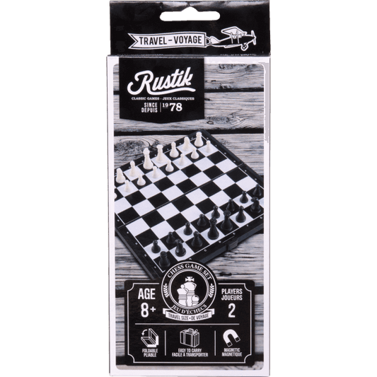 Travel Games: Rustik Foldable Magnetic Chess - 