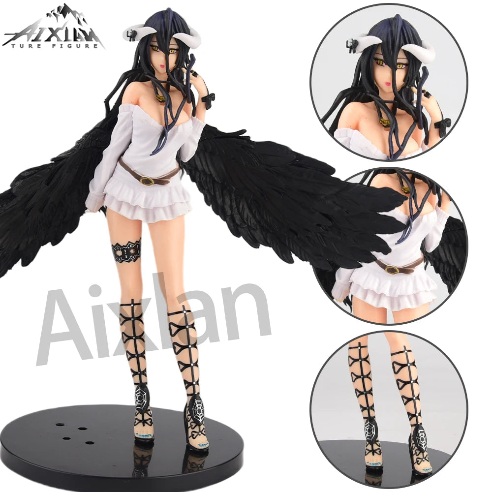 26cm Anime OVERLORD Figure Wedding Dress Albedo PVC Action Figure Toys Collectible Model Toys Kid Gift