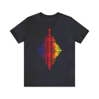 Sunset Ombre Dragon and Sword Shirt - Dark Grey / S