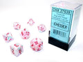 Festive Polyhedral Pop Art w/red Limited Edition (7-Dice Set / 16mm Block / 12mm Block) - 7-Dice Set