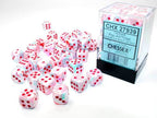 Festive Polyhedral Pop Art w/red Limited Edition (7-Dice Set / 16mm Block / 12mm Block) - 12mm Dice Block (36 dice)