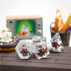 Teddy Dog Dice 7-Dice Set Resin Dungeons and Dragons Dice - 