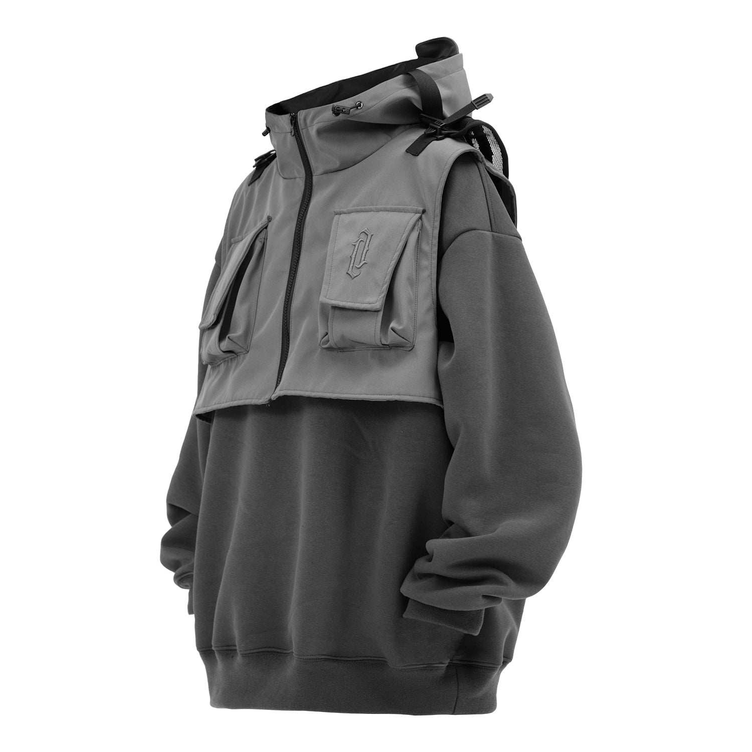 HiH34 Grey Tech Guard Hoodie - Grey / M