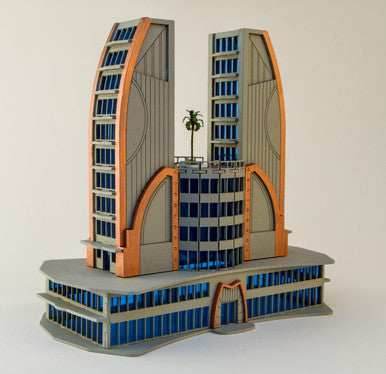 6mm Ultra Modern / Future City Building, Double Tower - 285CSS051 - 