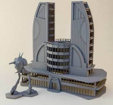 6mm Ultra Modern / Future City Building, Double Tower - 285CSS051 - 