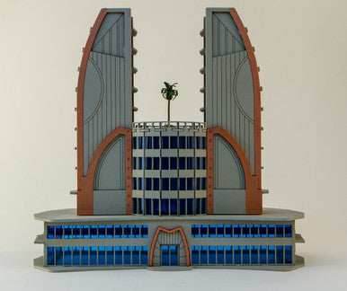 6mm Ultra Modern / Future City Building, Double Tower - 285CSS051 - 