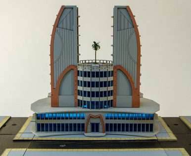 6mm Ultra Modern / Future City Building, Double Tower - 285CSS051 - 