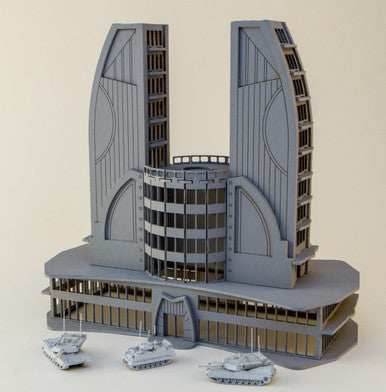 6mm Ultra Modern / Future City Building, Double Tower - 285CSS051 - 