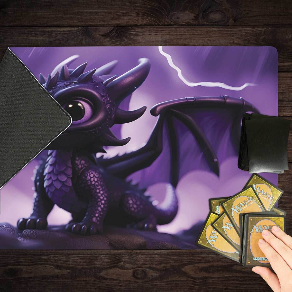 Purple Strom Dragon Playmat - Standard Playmat / Plain