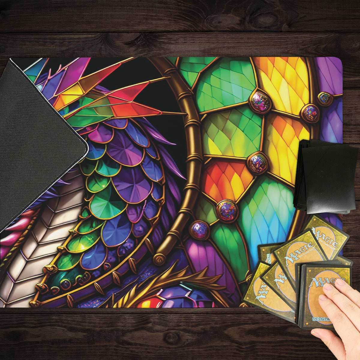 Queen Of The Prismatic Dragons Playmat - Standard Playmat / Plain