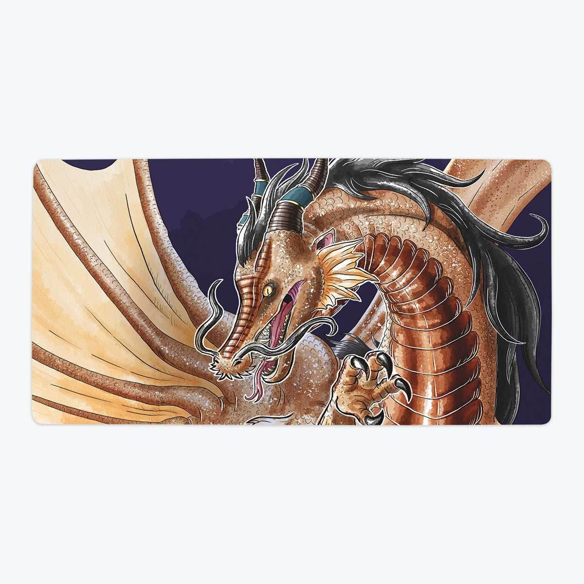 Regal Copper Dragon Playmat - Oversized Playmat / Plain