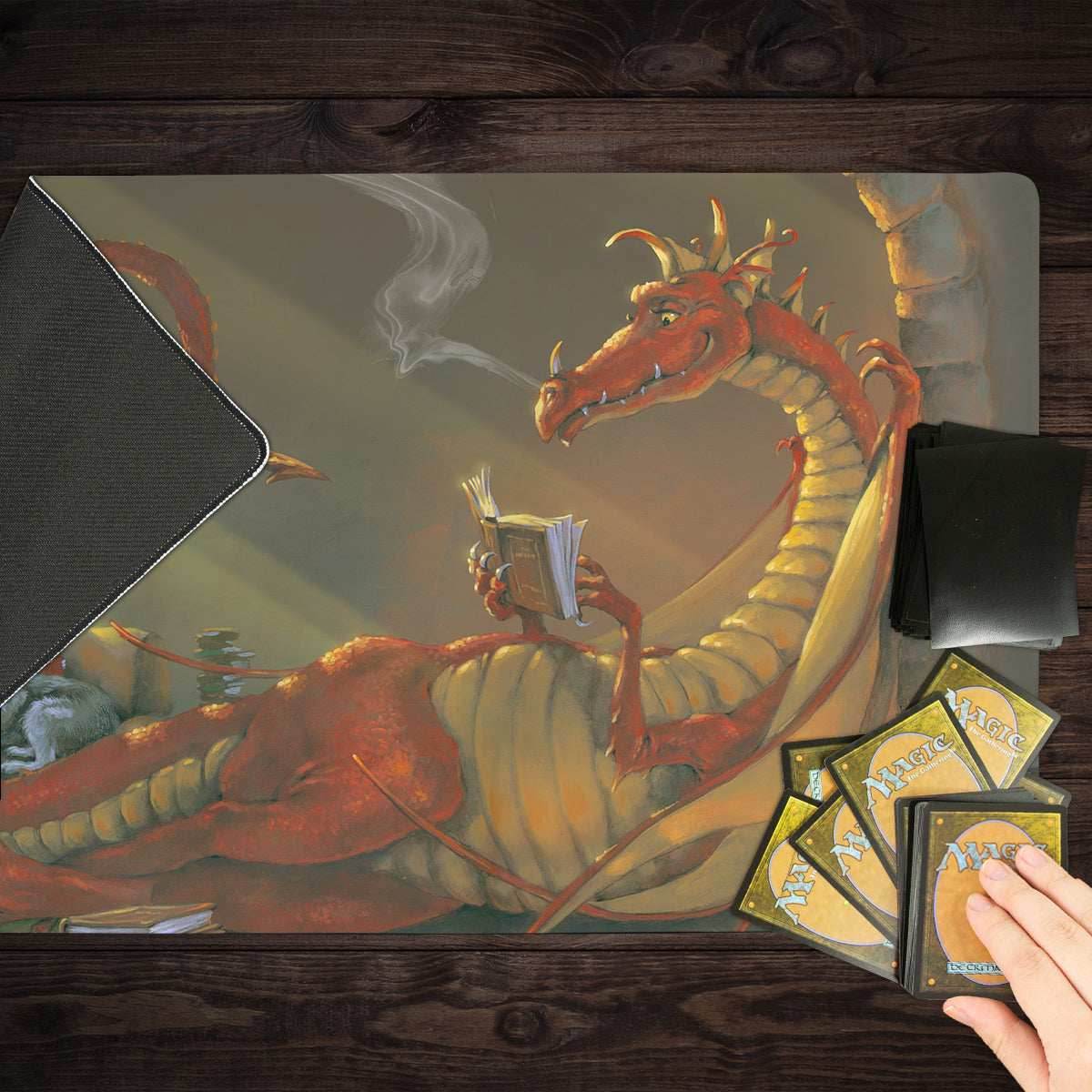The Reading Dragon Playmat - Standard Playmat / Plain
