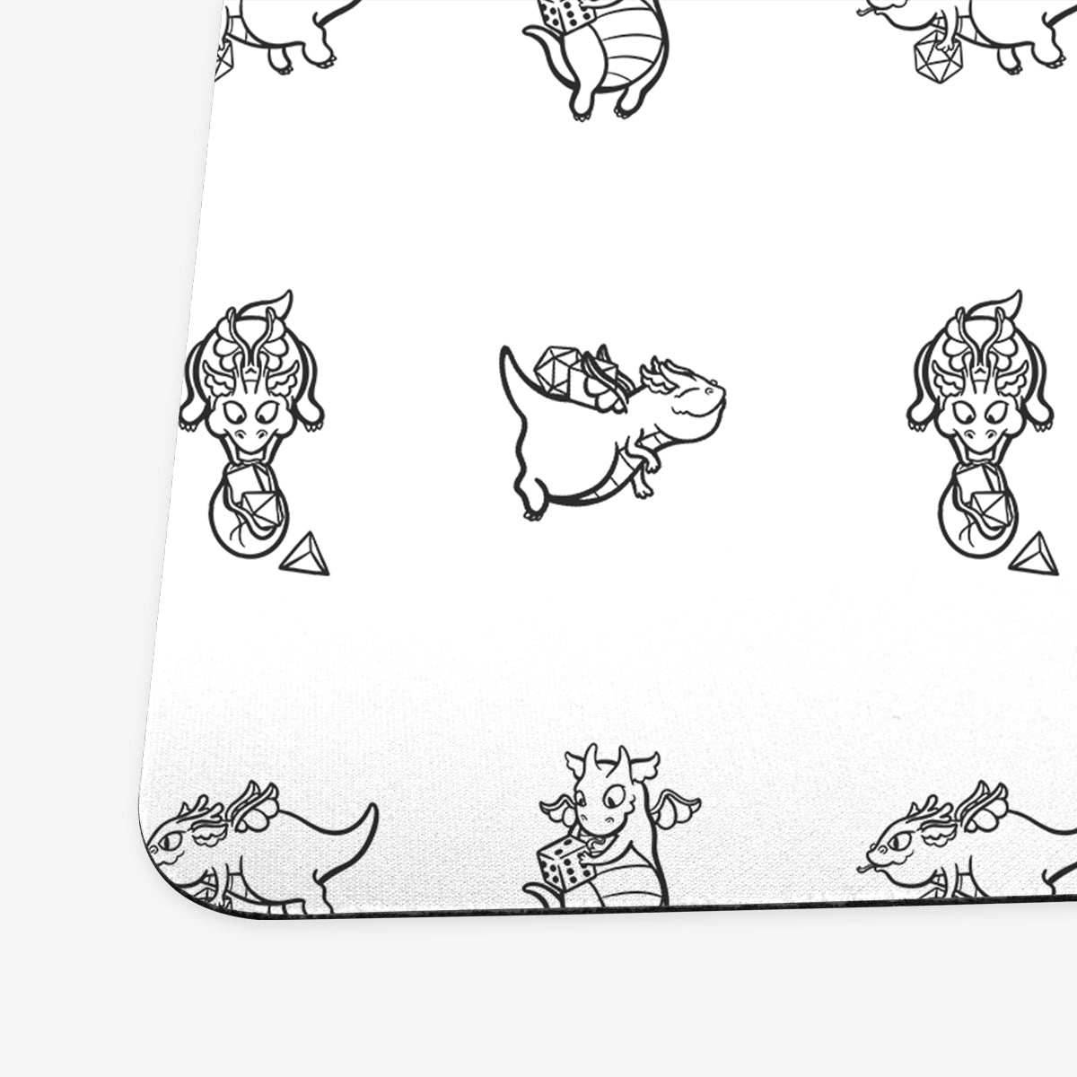 Dice Dragons Playmat - Standard Playmat / Black / Plain