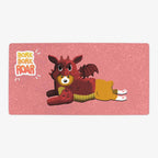 Dragon Corgi Playmat - Oversized Playmat / Red / Plain