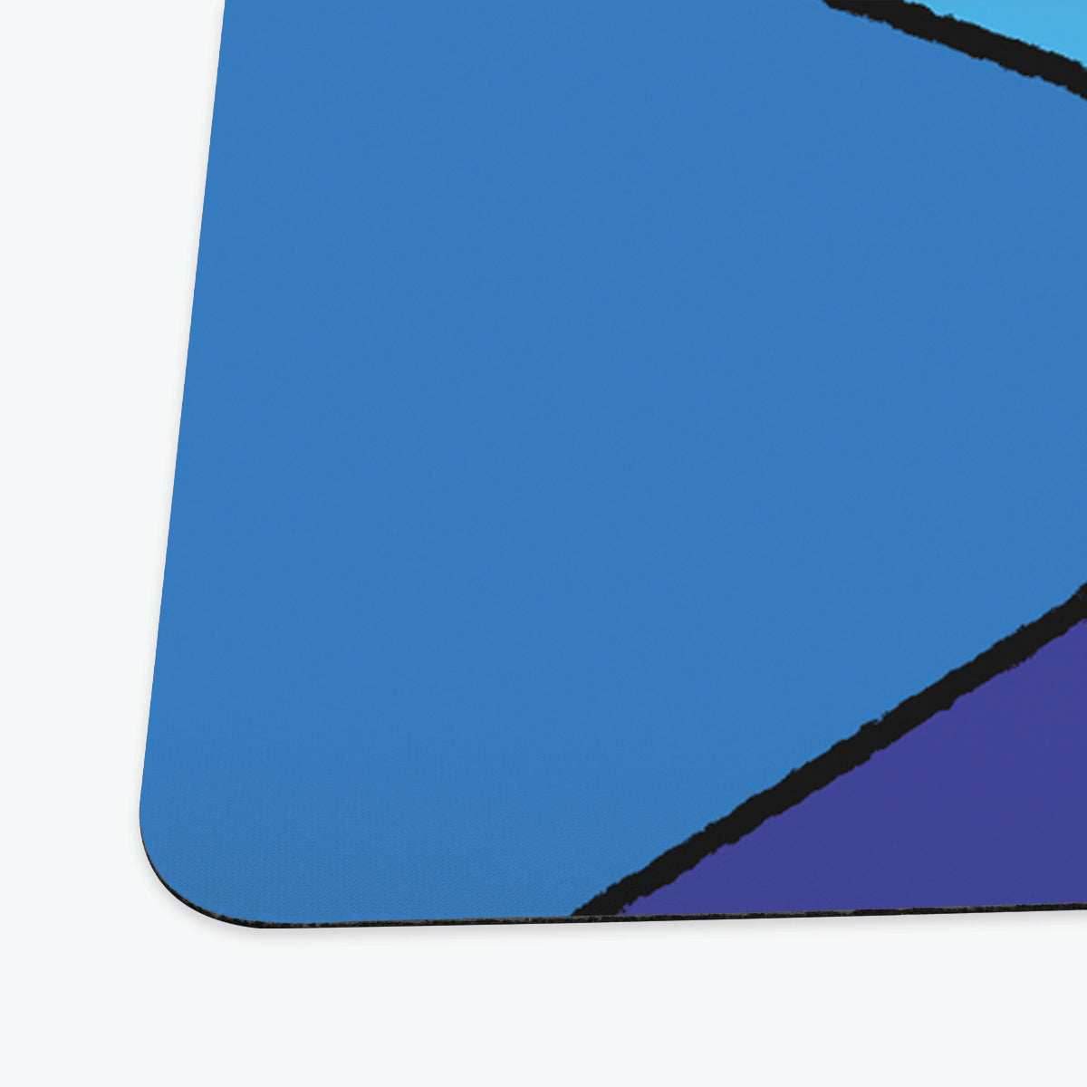 Stained Glass Flying Dragon Playmat - Standard Playmat / Blue / Plain