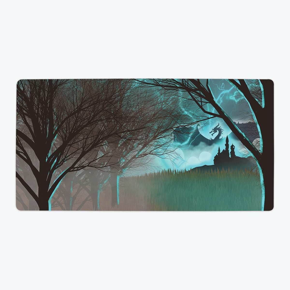Thunder Dragon Castle Playmat - Oversized Playmat / Blue / Plain