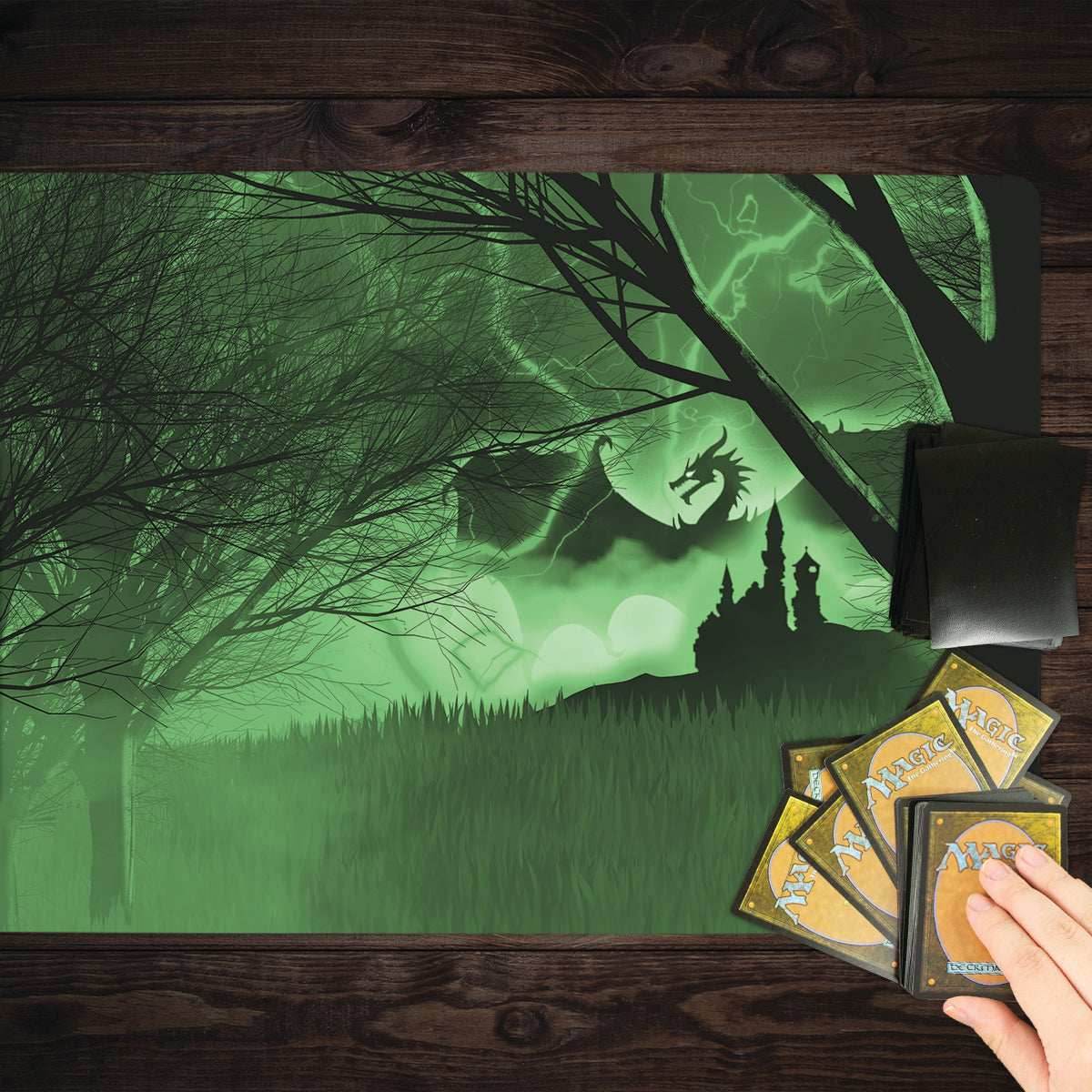 Thunder Dragon Castle Playmat - Standard Playmat / Blue / Plain