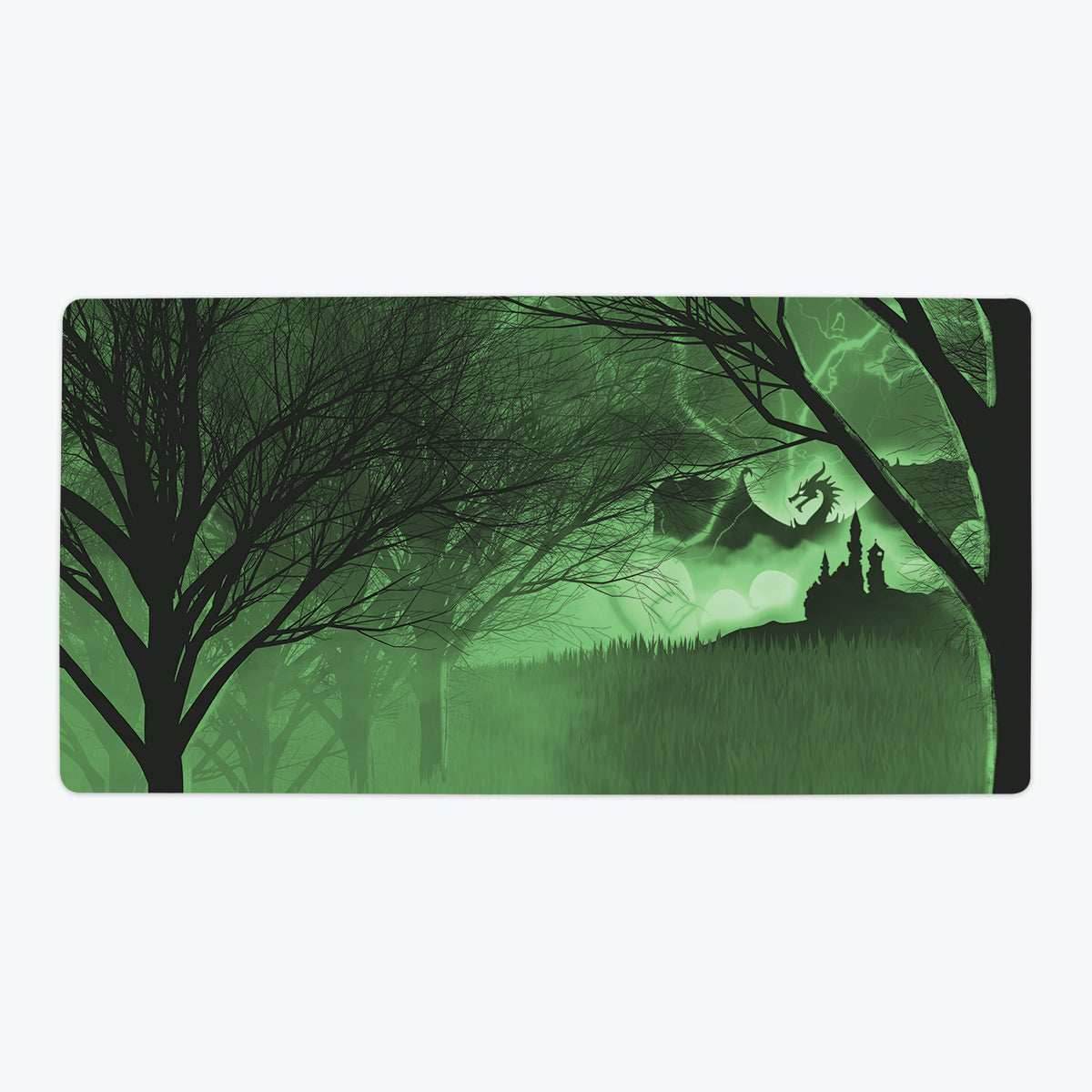 Thunder Dragon Castle Playmat - Oversized Playmat / Green / Plain
