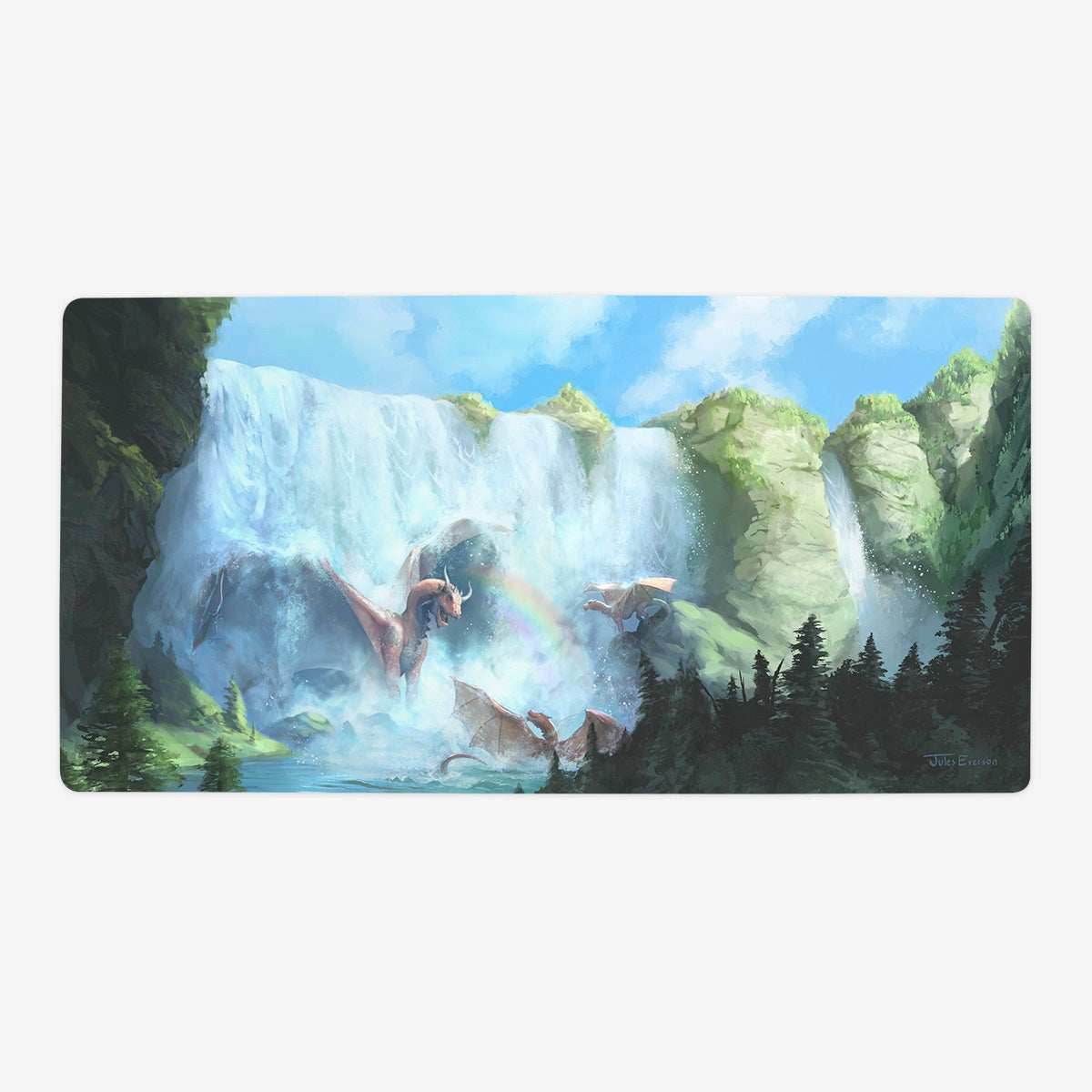 Dragon Family Bath Time Playmat - Oversized Playmat / Plain
