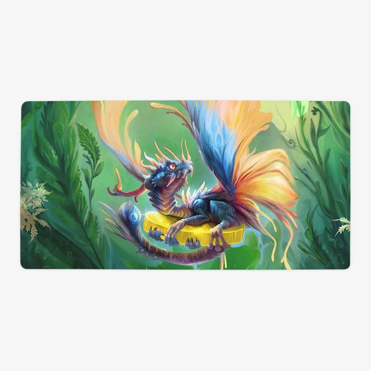Fey Dragon Playmat - Oversized Playmat / Plain
