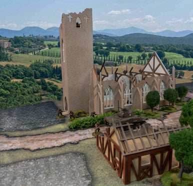 28mm Ruined Church/Cathedral - 28MMDF171 - 