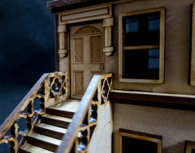 28mm "Brownstone" Row House (MDF) - 28MMDF402