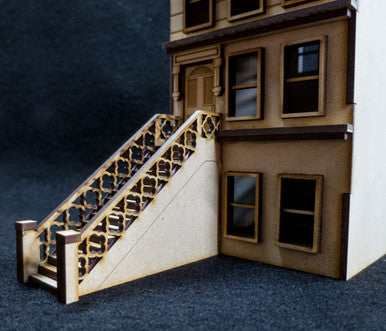28mm "Brownstone" Row House (MDF) - 28MMDF402