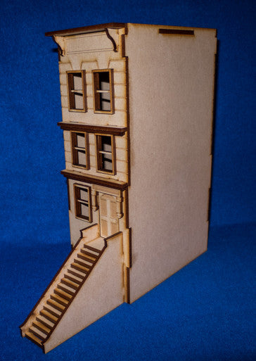 28mm "Brownstone" Row House (MDF) - 28MMDF403