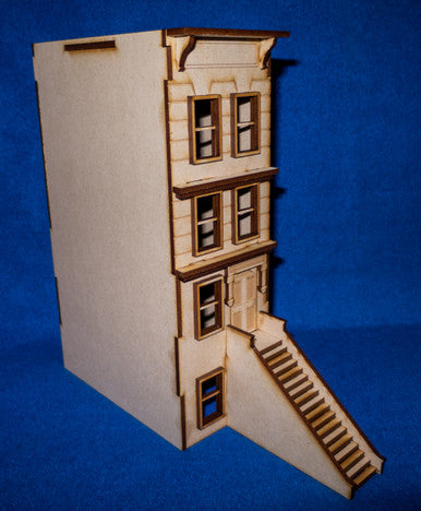28mm "Brownstone" Row House (MDF) - 28MMDF403
