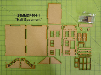 28mm "Brownstone" Row House (MDF) - 28MMDF404