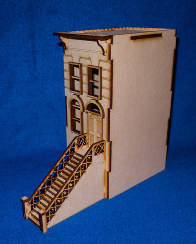 28mm "Brownstone" Row House (MDF) - 28MMDF405