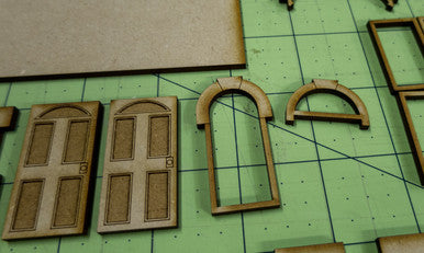 28mm "Brownstone" Row House (MDF) - 28MMDF405