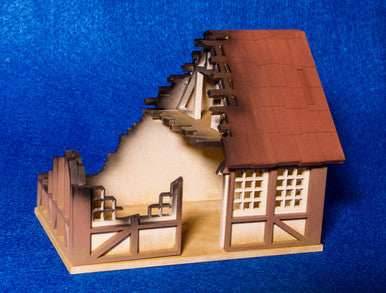 28mm Tudor House, Ruined - 28MMDF622 - 