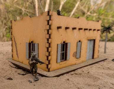 Pre Painted 28mm Middle Eastern Building - 28MPNT093amz - 