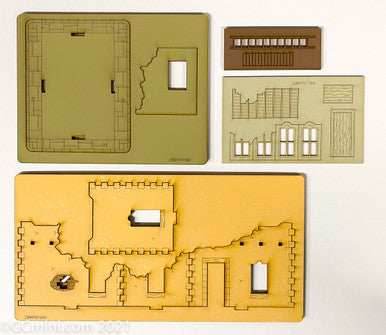 Pre Painted 28mm Middle Eastern Building - 28MPNT099amz - 
