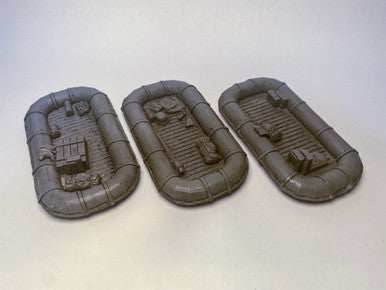 Inflatable Boat (Schlauchboot) With Bits of Cargo (3/pk) - 28MSCE021 - 