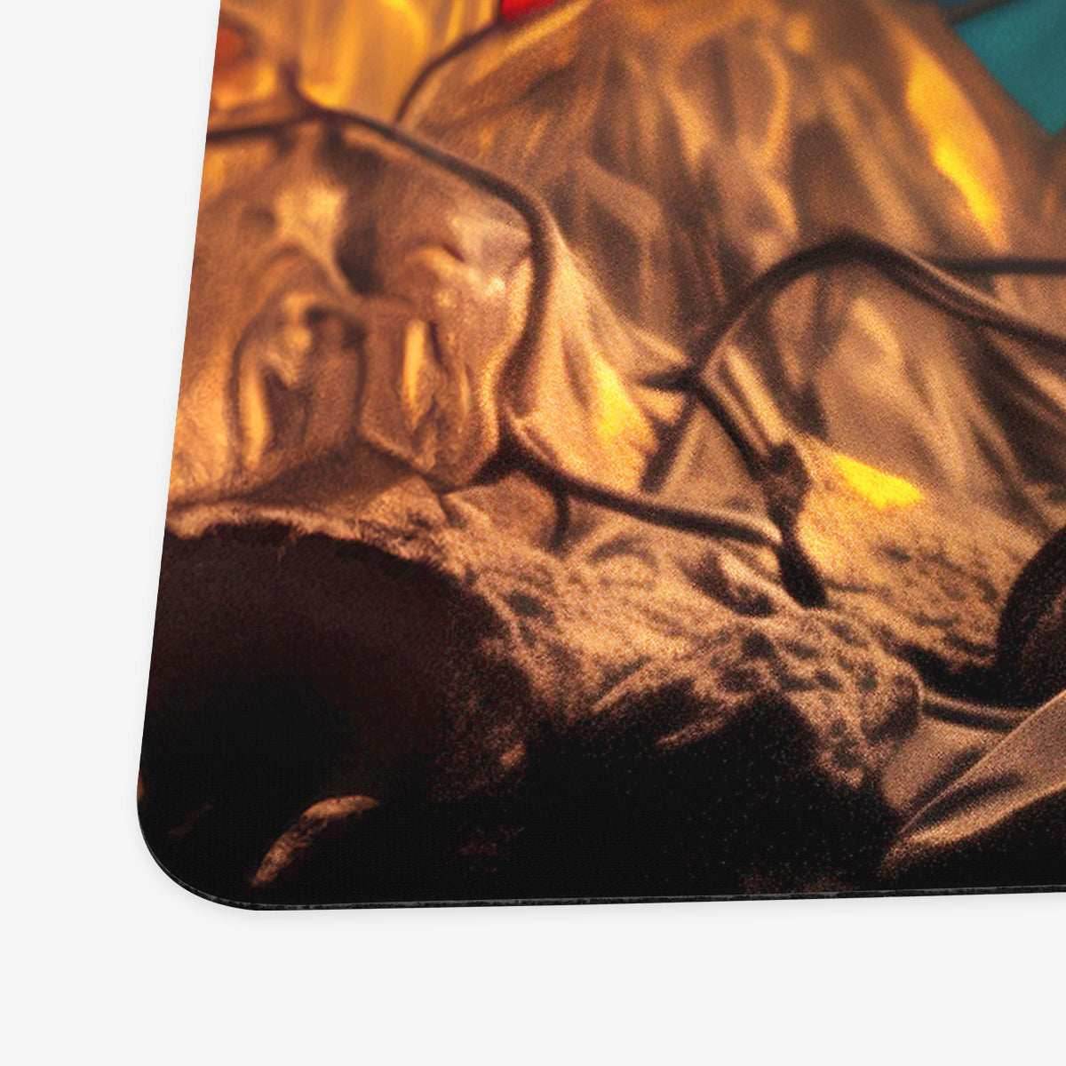 Red Dragon Stained Glass Playmat - Standard Playmat / Plain